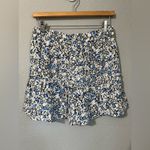 ZARA New Blue Bohemian High Waisted Floral Print Skort Size M Elastic Band Photo 10