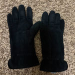 Fownes Thinsulate Black Genuine Leather Suede Women's Gloves Size Medium Winter Photo 0