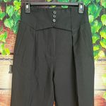 Chico's Boutique Slacks Womens S/M High Rise Black Skinny Ankle Buttons Front Crease Photo 1