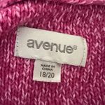 Avenue  Women Sweater 18/20 Pink Heathered Knit Pullover Cable Knit Fisherman Photo 3