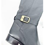 Tory Burch Brooke Black Tumbled Leather Knee High Buckle Riding Boots Size 5M Photo 2