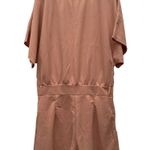 Women’s wide shoulders pink jumper suits with belt size XL Photo 2