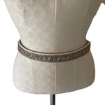 White House | Black Market Beaded Studded Rhinestone snap button elastic belt sz S Photo 0
