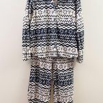 Victoria's Secret PINK Victoria’s Secret Peace Sign Black/Cream Button Down Two Piece Pajama Set Photo 7