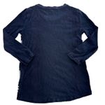 J.Crew Top Women XX Small Blue White Floral Embroidered Long Sleeve Top Cotton Photo 1