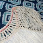 American Eagle  Cream Flowy Top with Crochet Trim Photo 6