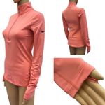 Nike Dri Fit Athletic Coral Half Zip Multi Textured Pull Over Jacket Womens S Photo 1