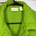 Chico's plus size one 1 or large green textured button up blazer Photo 3