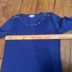 Joseph A Royal Blue Sweater with Beaded Accents top shirt woman’s medium Photo 5