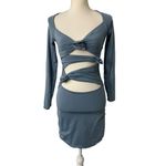 Maygel Coronel Lorena Dress in Steel Blue One Size Fits Most Womens Stretch Mini Photo 3