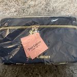 Juicy Couture Navy Velour Juicy and Love Pattern Makeup Train Case Photo 6