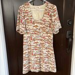 Anthropologie EUC Porridge Mediterranean City Scene Linen Blend Dress Medium Photo 3