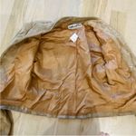 Vintage blazer cropped suede leather boho jacket Tan Photo 5