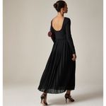 J.Crew  Pleated Ballet Maxi Dress Stretch Cotton Natural Long Sleeve Medium NWT Photo 5