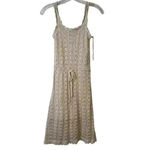 Jessica Simpson  Women's Beige Crochet A-line Midi Dress Size M Sleeveless Photo 1