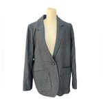 Madewell Houndstooth Wool Blend Blazer Jacket Women XL Fair Trade Certified Photo 3