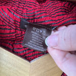 Multiples Textured Button Front Jacket Medium Red Boho Artsy Retro Layering Photo 7
