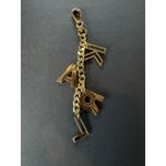 Karl Lagerfeld  Purse Charm NEW Letters K A R L Brand 6.5" Gold Tone Fast Ship Photo 4