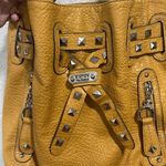 Kathy Van Zeeland Mustard Yellow Studded Shoulder Bag Photo 1