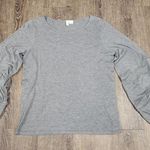 Anthropologie Moth Thin Solid Gray Round Neck Pullover Sweater Small Photo 0
