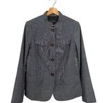 Talbots Wool Button Up Blazer Suit Jacket Womens 8 Gray Career Professional NWOT Photo 0