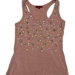 Ceres size M pink beaded rhinestone & shell embellished tank top EUC Size M Photo 0