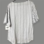 Black Rainn ELLEN TRACY women’s size small hi low hem blouse dolman sleeves linen blend NWT Photo 2