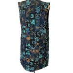 Soulmates blue black open front vest fabric bobble button size medium Photo 4