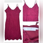 ASTR The Label Burgundy Wine Lace Tank Dress Large Photo 0