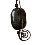 Vintage Large Stone Bronze Metalwork Brooch Pin Men Women Fashion Accessories Green Photo 2