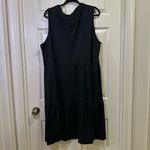 Croft & Barrow  Sleeveless Splitneck Tiered Dress Plus Size 3X Black Eyelet Photo 3