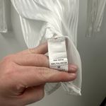 Lily Bleu Sheer Satin Striped White Swim Cover Up Size Medium Photo 4