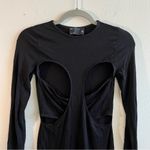 ASOS Design Dress Black Side Cut Out Long Sleeves Mini Dress Sz US 0 EUC Photo 1