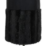 ZARA  Black Wool Blend Faux Fur Jacket Vest Pockets Women Size Small S Oversized Photo 7