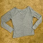 Gap  Fit Gray Long Sleeve Performance Top Size M | Lightweight Activewear Shirt Photo 2