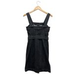 White House | Black Market Denim Button Front Belted Tie Waist Sleeveless Dress 2 Photo 3