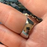 Statement Ring Gold Plated White Enamel Scale Photo 4