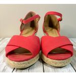 Talbots  Papaya Fruit Lyndsay Espadrille Criss Cross Sandal Size 8M Photo 2