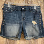 Rock & Republic  Bumbershoot Studded Distressed Cut Off Jean Shorts, 14 Photo 0