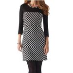 White House | Black Market  Women's Chevron Stripe Sheath Shift Dress Size Small Photo 5