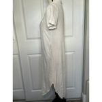 Maeve Anthropologie Dress XS White Textured Button Down Midi Shirt Dress Photo 3