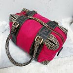 Fendi Authentic RARE Barbie Pink & Monogram Forever Bauletto Boston Bag Photo 6