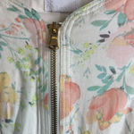 Candie's Soft Floral Zip Up Jacket Size Medium Photo 3