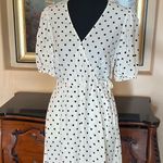 A New Day Black and white polka dot wrap dress short sleeve Photo 0