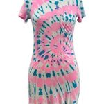 Generation Love Sunny Tie-Dye T-Shirt Dress Pink Blue White Short Sleeve Size XS Photo 0