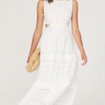 Slate + Willow White Lace Eyelet Sleeveless 100% Cotton Midi Dress Size Medium Photo 0