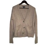 J.Crew  Wool Blend Button Down Long Sleeve Cardigan Sweater Pockets XS Brown Photo 1