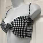 Wild Honey Black/White Gingham Crop Top Photo 2