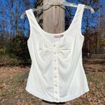 Skylar Rose 🤍 NWT Medium White Ribbed Button Tank Top 🤍 Photo 1