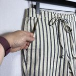 J.Crew Tie Waist Seaside Cropped Navy Stripe Pull On Pants Women's Size S AY652 Blue Photo 7